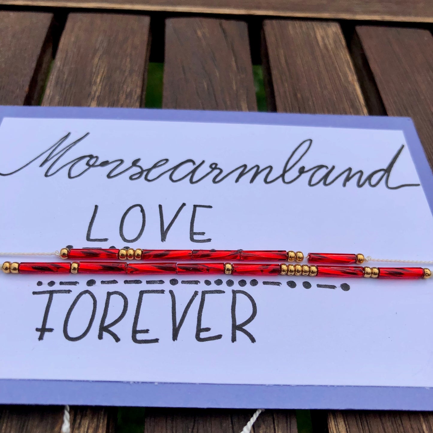 2 Morsearmbänder "Love" und "Forever"