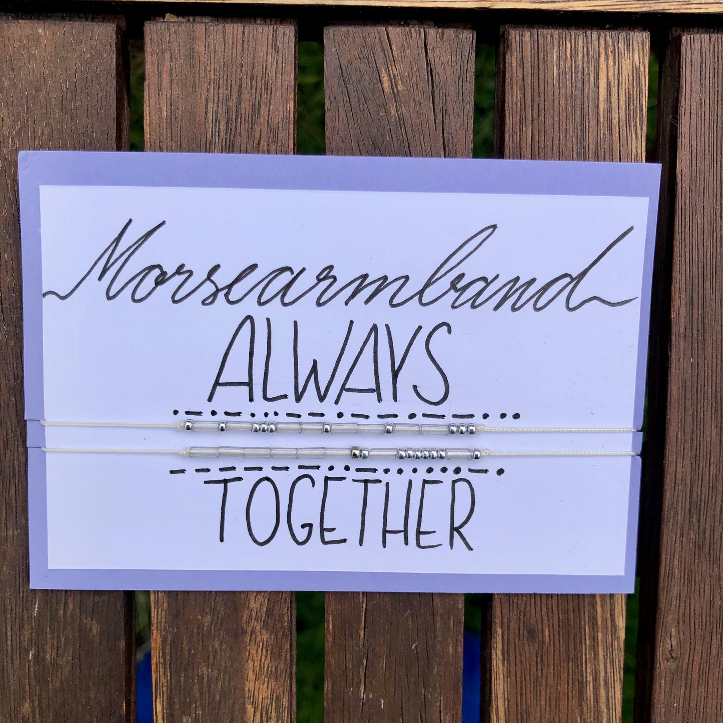 2 Morsearmbänder "Always" und "Together"