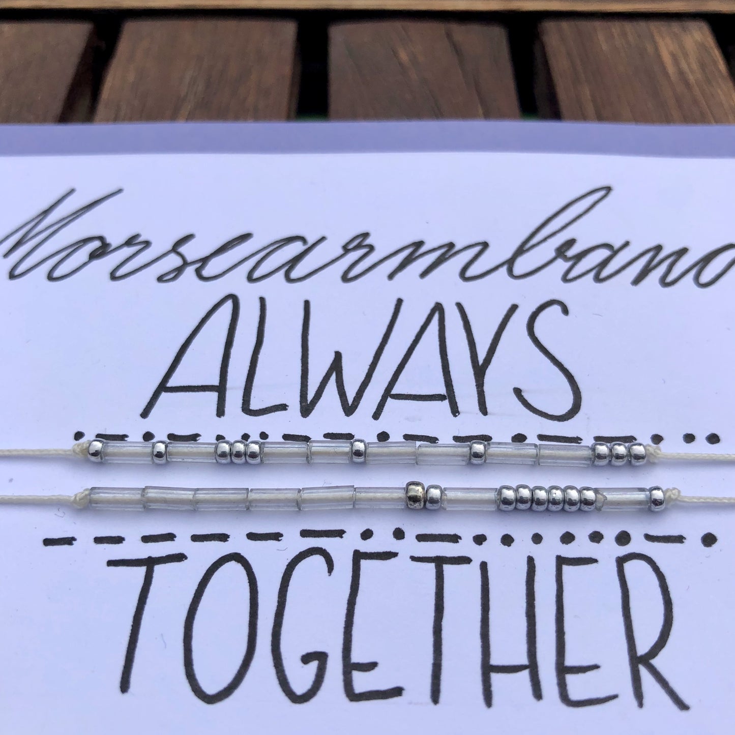 2 Morsearmbänder "Always" und "Together"